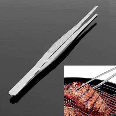 12'' 30cm Οικιακό Ιατρικό Κήπου Κουζίνας Εργαλείο BBQ DIY Οδοντωτό Τσιμπιδάκι Μακρύ Τσιμπιδάκι για Ψήσιμο Φαγητού Ευθύ Τσιμπιδάκι Ανοξείδωτο Ατσάλι