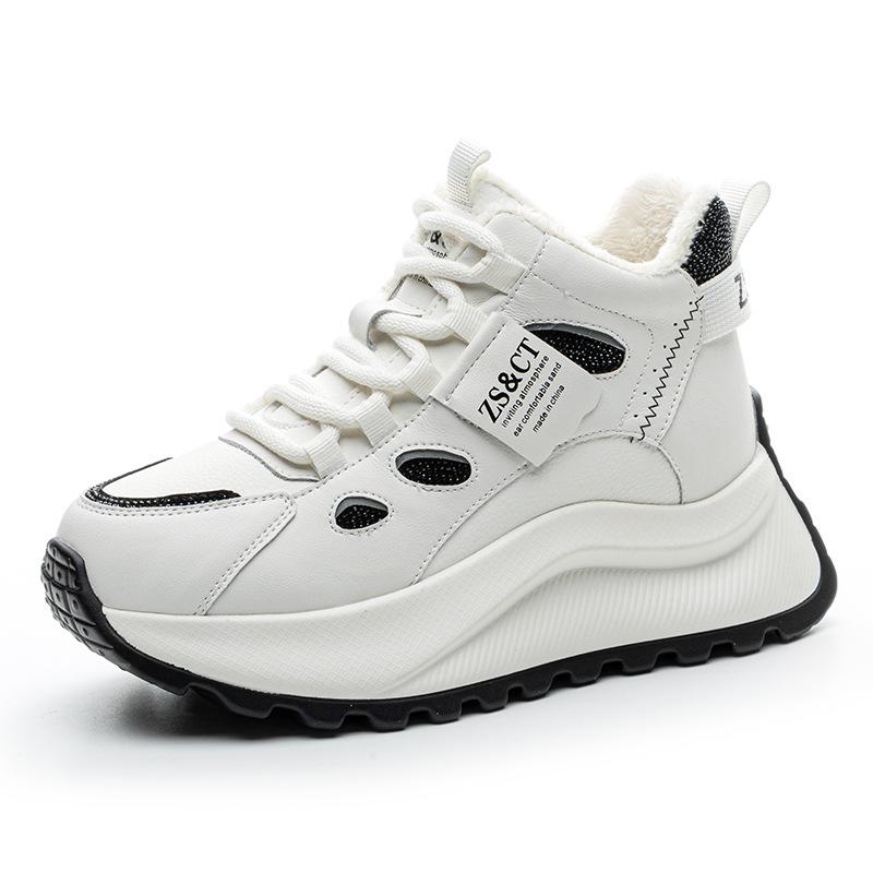 9972 Leather High-top Shoes Children's New Popular Versatile Spring and Autumn Platform Sports and Leisure Shoes