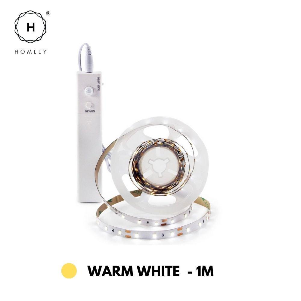 

Homlly Motion Sensor Closet Strip Lights for bedroom, kitchen, Bathroom ( x2pcs) Warm White 1M x2pcs