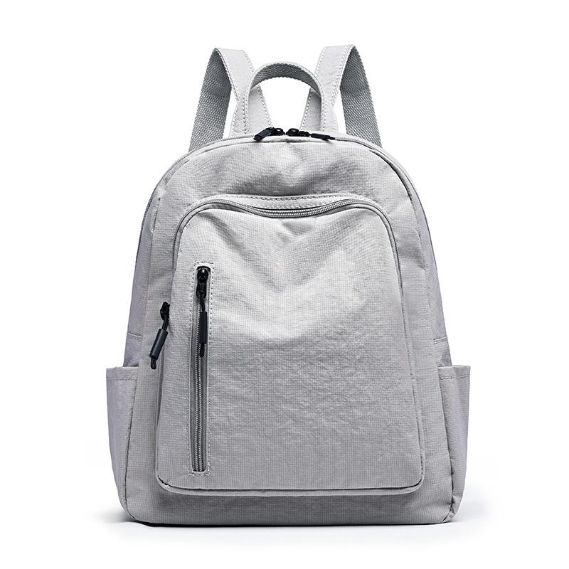 Schoolbag Lightweight Nylon Backpack Women's New Seasonal Casual Versatile Large-capacity Backpack Simple and Fashionable Commuter Bag