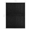 vidaXL Fußmatte Waschbar Schwarz 90x120 cm