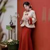 2025 New Year National Style Women's Skirt Set: High-End Autumn/Winter Cheongsam Outfit