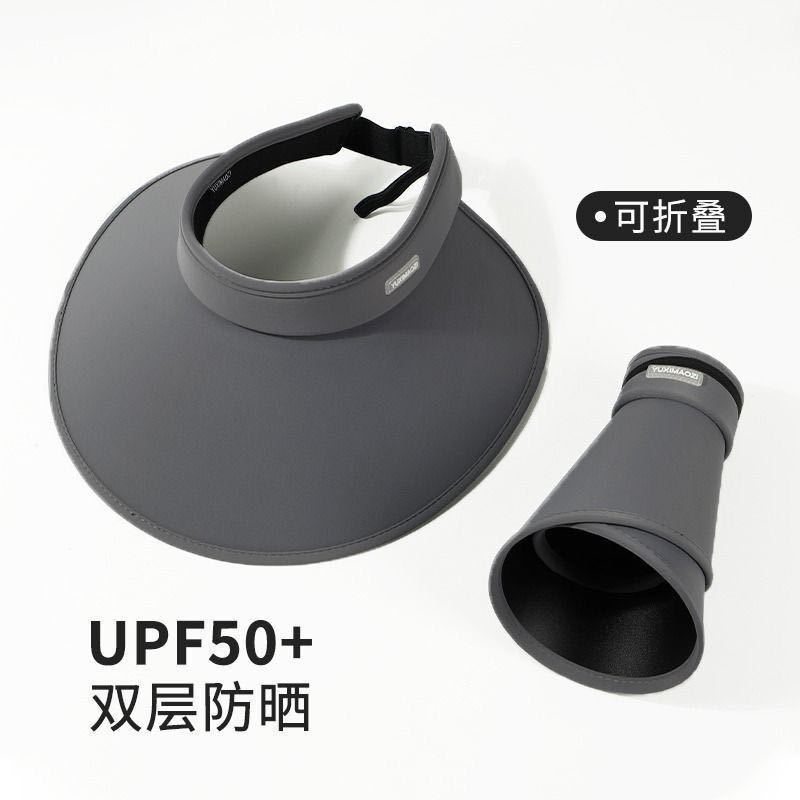 Large brim summer empty top summer UV protection sun protection hat female UV sun hat sun hat face cover UPF50 +