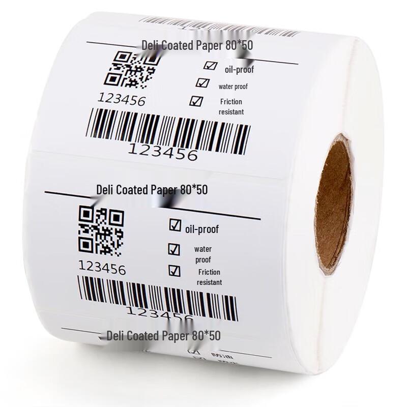 Deli 11914 Coated Thermal Transfer Label Roll