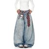 American Retro Straight Leg Wide Leg Jeans Washed and Worn High Street Jeans for Women Loose Fitting Harajuku Fashion