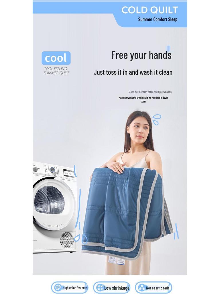 Class A Cool Silk Summer Quilt - Super Soft, Machine Washable Air Conditioning Blanket