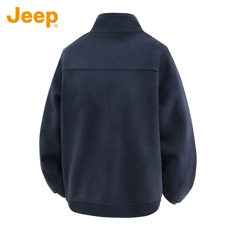 JEEP Men's Stand-Collar Fleece Casual Jacket