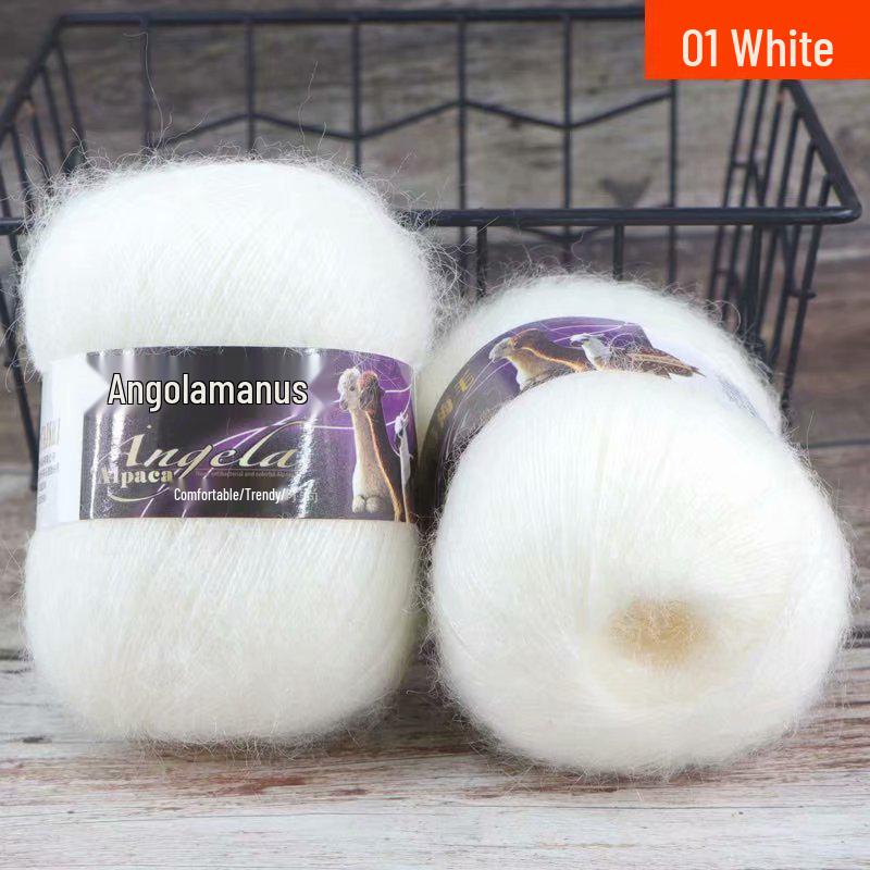 Angola Fine Mohair Yarn for Hand Knitting - Medium Fine Wool Yarn