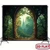 2D Magical Fantasy Forest Window with Elven Castle Party Backdrop