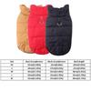 Durable Waterproof Winter Dog Coat Warm Thickened Dog Vest with D Shape Ring Fleece Dog Cotton Jacket Outdoor