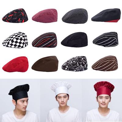 Women's Breathable Chef Hat with Logo Embroidery for Kitchen, Catering & Milk Tea Shop