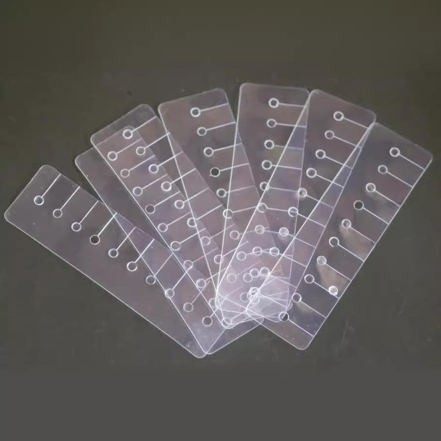 20 PCS Keratin Extension Heat Shield Guards - Multi Hole Long Rectangle Protector for Pre - Bonded & K - Tip Extensions Hair Extension Tools
