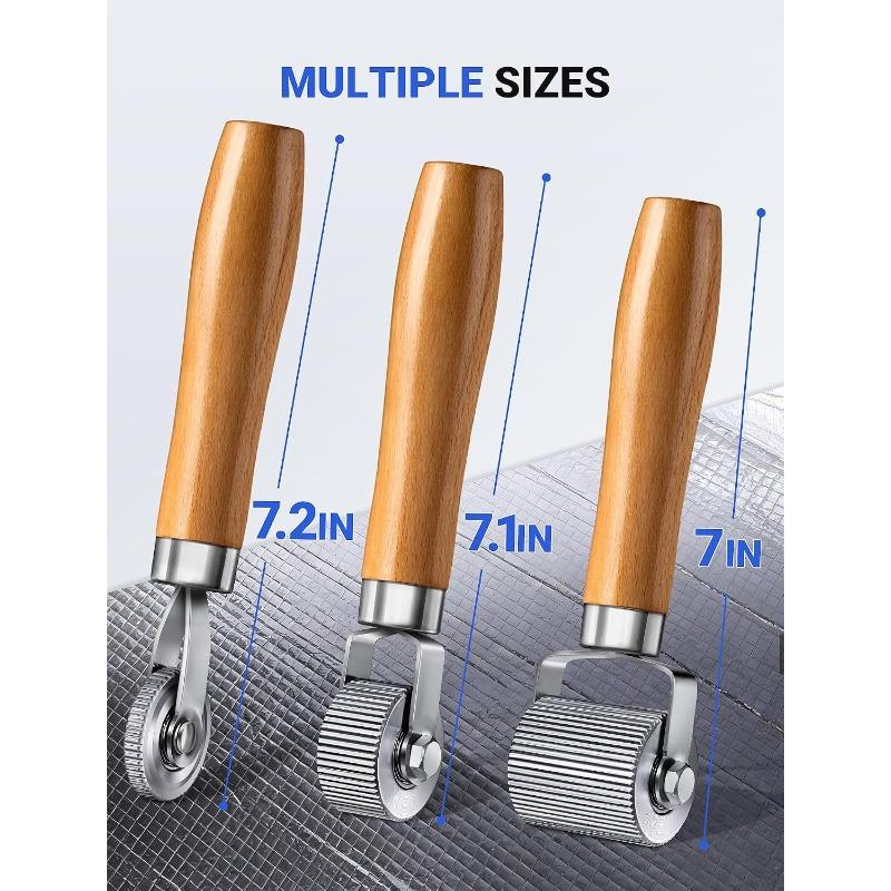 Robuster Auto-Schalldämmungsroller, Metall-Installationswerkzeug, 3 Stück Auto-Geräuschroller für die Anwendung von Auto-Schalldämmmaterial