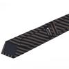 [Fortuna Tokyo] Men's Silk Necktie, Kyoto Weave, 100% Silk, Made in Japan, 7.5cm Wide - 26. Esprit Stripe Pattern (Navy Blue)