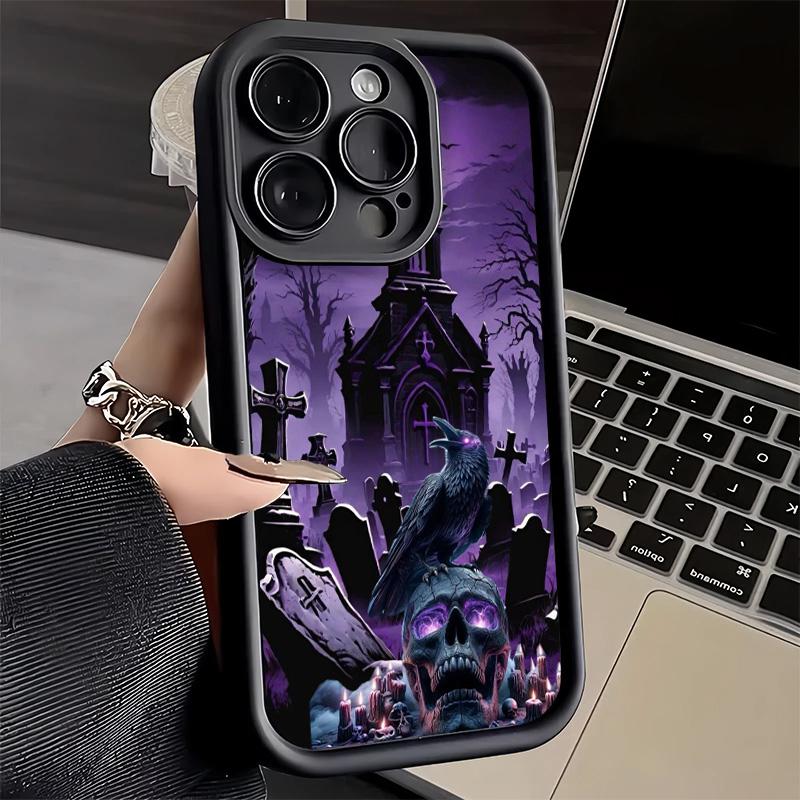 

Phone Case for iPhone 17 Air 16E 15 16 Pro Max Gothic Vampire Scarlet Art Cover 14 Plus 13 12 Mini Soft Shell Silicone Fundas iPhone 16 Pro Max