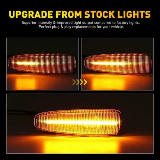 Sequential Amber LED Front Side Fender Light For Mitsubishi Lancer EVO Outlander