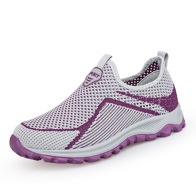 

Весна и осень Новые летающие сетчатые туфли Мужская и женская повседневная обувь Обувь для пожилых людей Легкая и удобная спортивная обувь 36