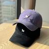 Spring and summer pony embroidery soft-top baseball cap for women, outdoor sun protection hat with deep and wide brim, makes the face look smaller,