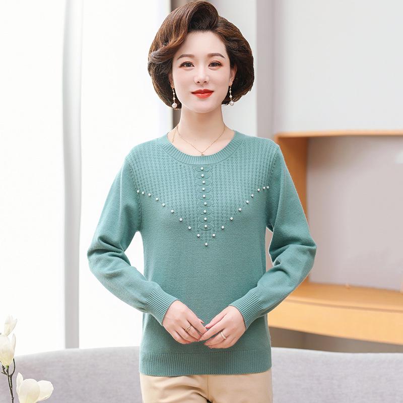 Stylish Plus Size Loose Knit Sweater for Middle-Aged & Older Women - 2023 Autumn/Winter Collection