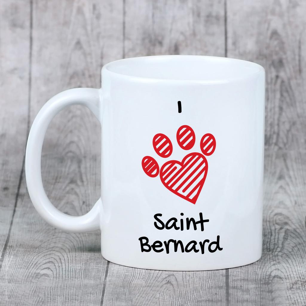 St. Bernard, Saint Bernard, Alpine Mastiff, Bernhardiner - cup with a dog, cute cup with graphics, a gift with your photo from the Art-Dog brand