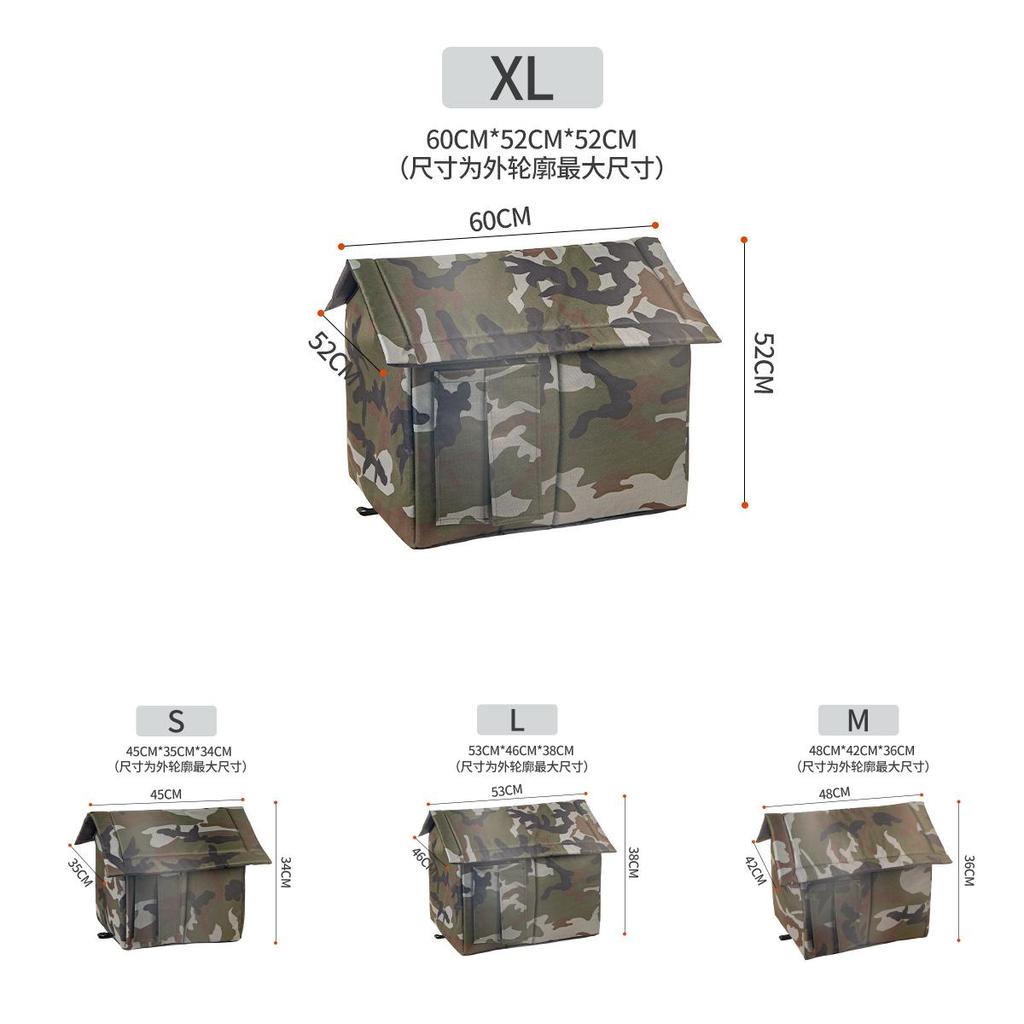 Gemütliches Outdoor-Katzenhaus mit Camouflage-Muster, Winterwarm, Geschlossener Unterschlupf, Wasserdicht, Alle Jahreszeiten