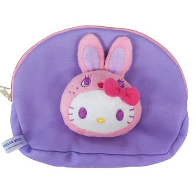 Hello Kitty Colorful Bunny Boa Face Makeup Pouch Purple 200402-24