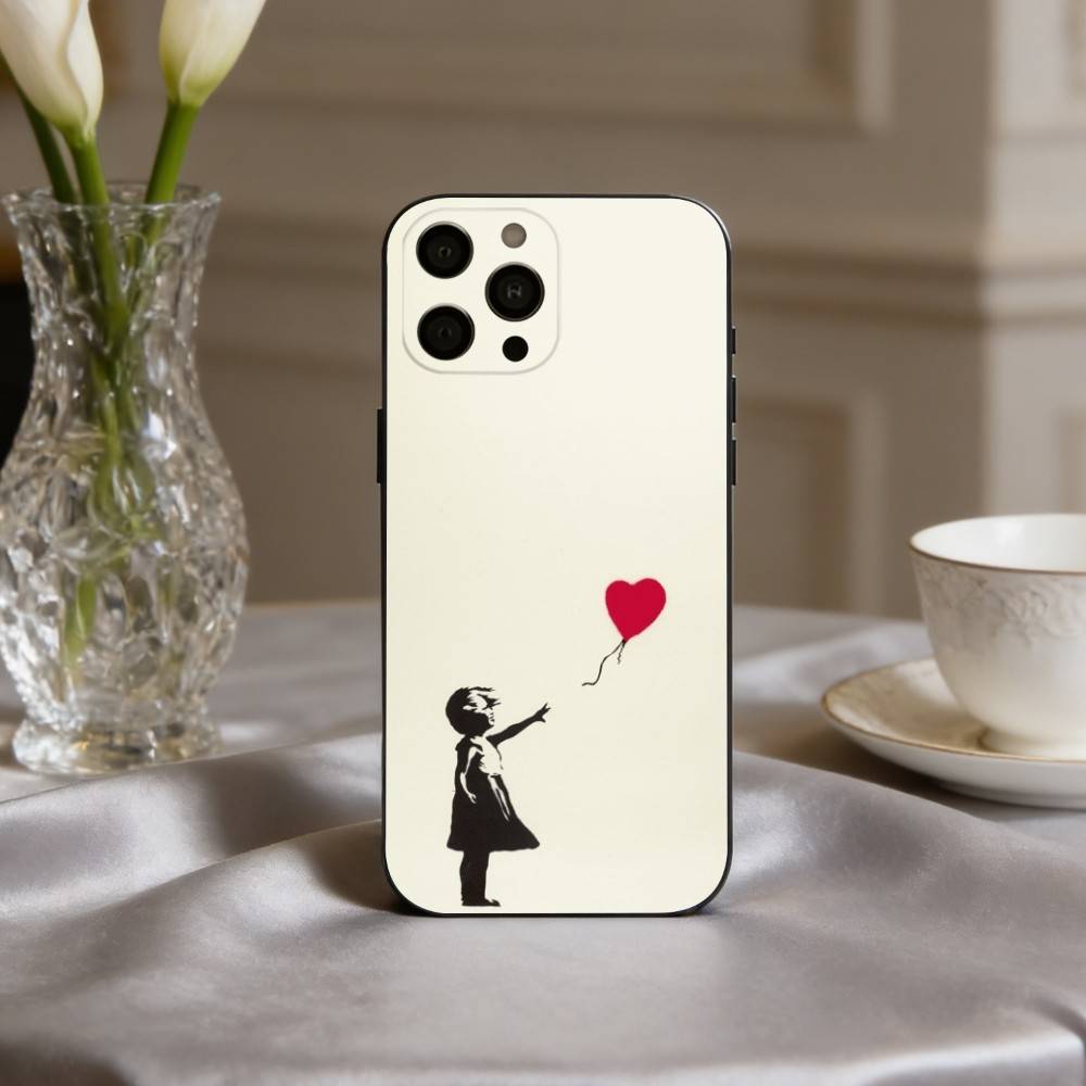 S-Street Art B-Banksy G-Graffiti  Phone Case For iPhone 17pro,16,15,14,13,12,11 Plus,Pro Max,XS,Soft Silicone Black Cover