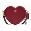 Handskelæder Skuldertaske, Crossbody Taske Lille Dame Kirsebærrød CE724-B4CY