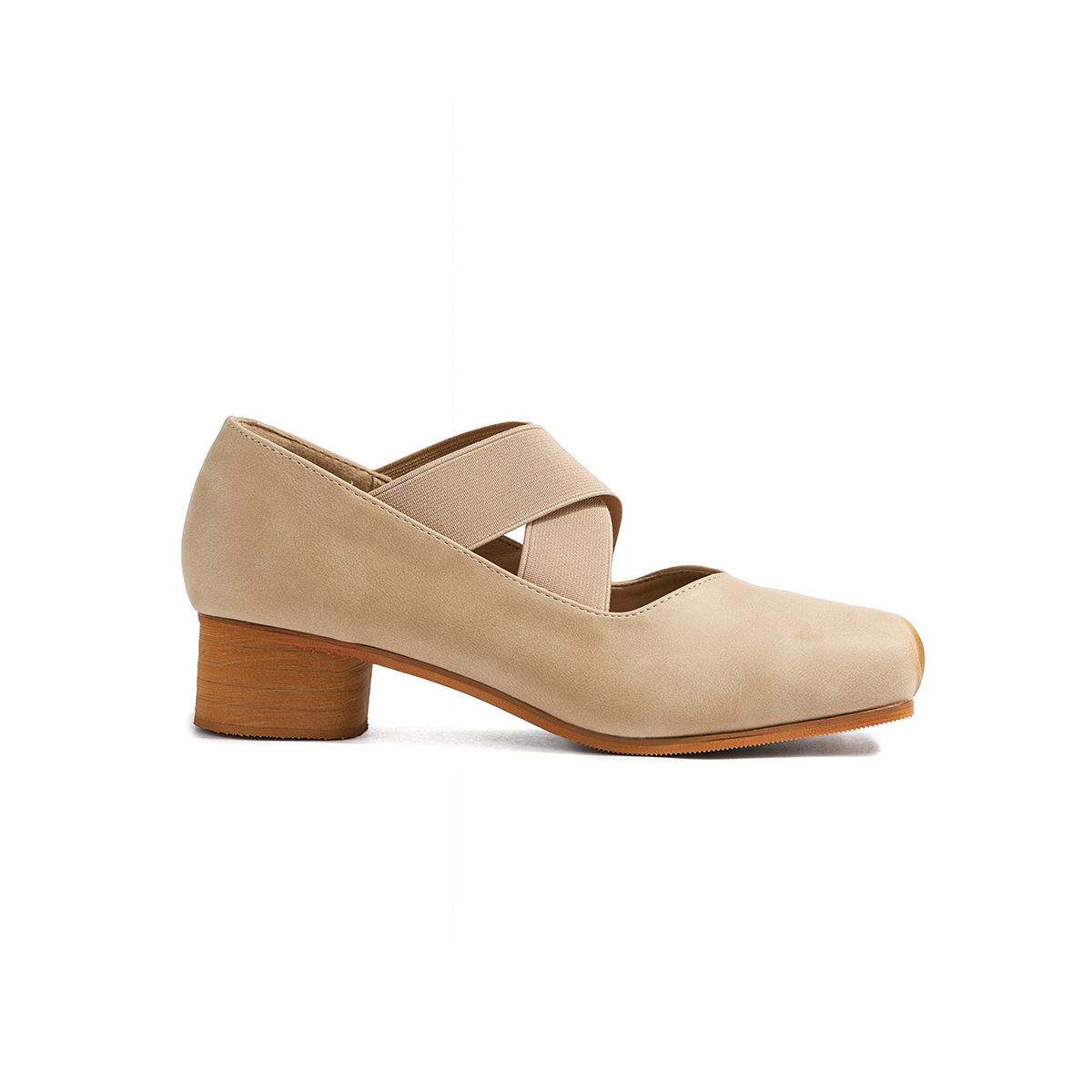 

Винтажные балетки женские с носком-пяточком, с перекрестными ремешками, с неглубоким вырезом, одинарные туфли, сказочные балетки для ношения на улице, туфли Мэри Джейн женские 35