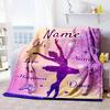 Ballet Dance Customize Your Name Home Blankets Comfortable Soft Lightweight Allseason Multipurpose Blanket For Picnics Sofas Offices Beds Living Rooms