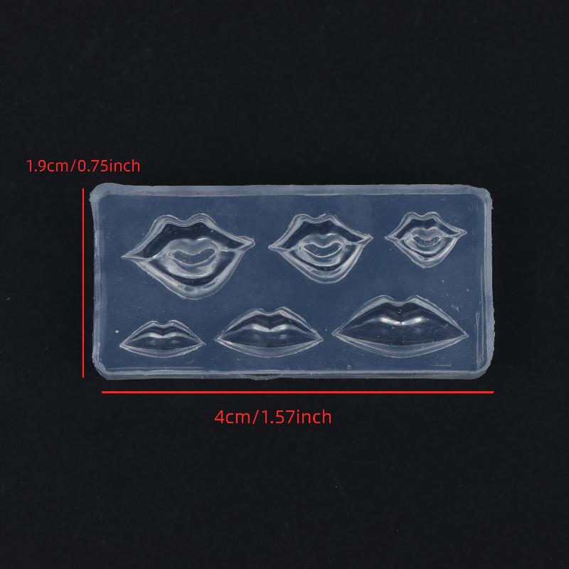 3D Lip Nail Art Silicone Mold Heat Resistant 1Pcs Cute Nail Charm Tool for Women Gel Nail Art DIY