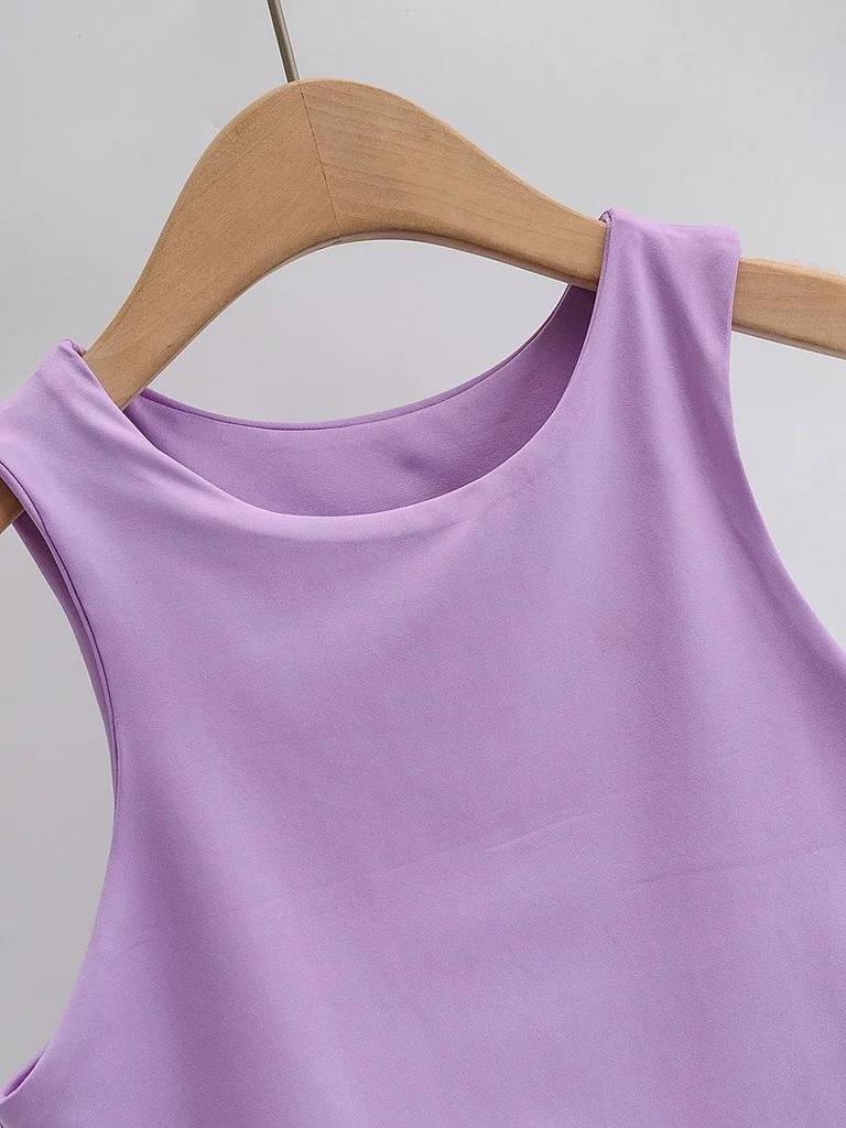 Summer Fashion Women Sexy Slim Tops O-neck Sleeveless Double Nylon Ladies Good Quality Tank Tops 6 Colors