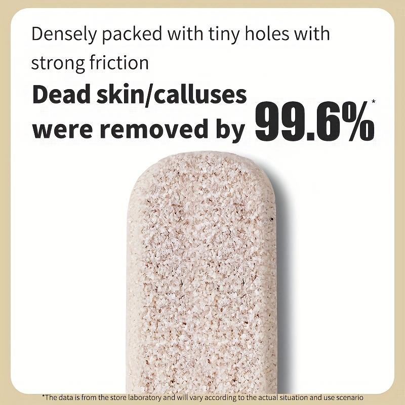 Bamboo Handle Foot File 360° Natural Pumice Stone Exfoliator Professional Pedicure Tool for Callus Removal Dead Skin Foot Scrubb