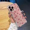The new pink butterfly rose is suitable for Apple 15/14/13 Pro mobile phone case iPhone12/11 transparent space case