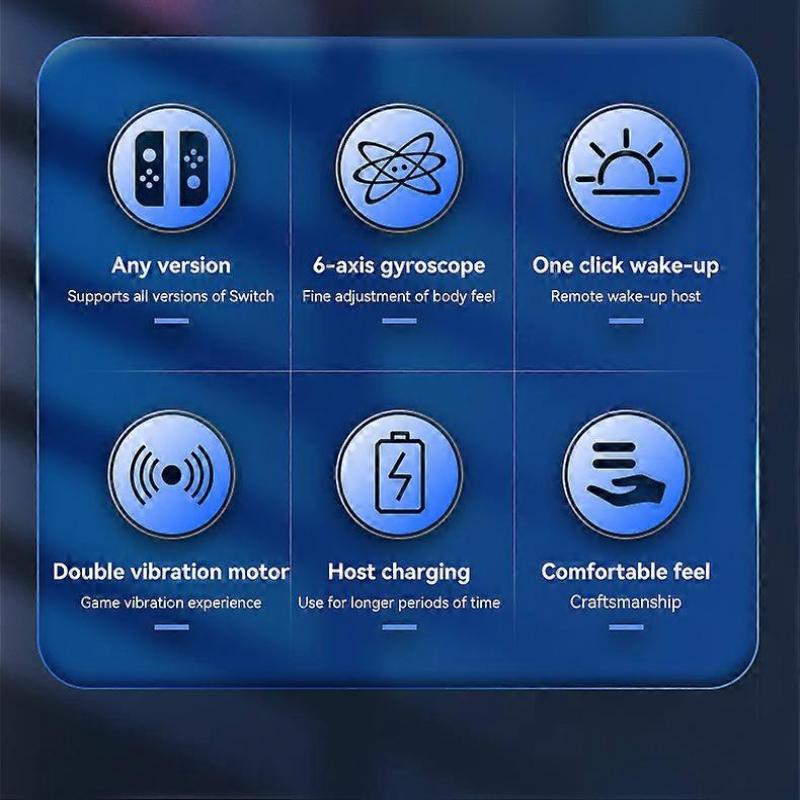 BT 5.2 RGB LED Switch L/R JoyCon Gamepad for Nintendo Switch/Lite/Oled JoyCon Gamepads Joystick with Dual Vibration(Blue Green)