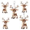 Deer Shape Xmas Tree Ornament Acrylic Reindeer Ornament Fashion Christmas Decoration  New Years