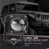 2Pcs 2" Square 20W LED Work Lights Spot Driving Fog Lamp For Car Truck Boat ATV