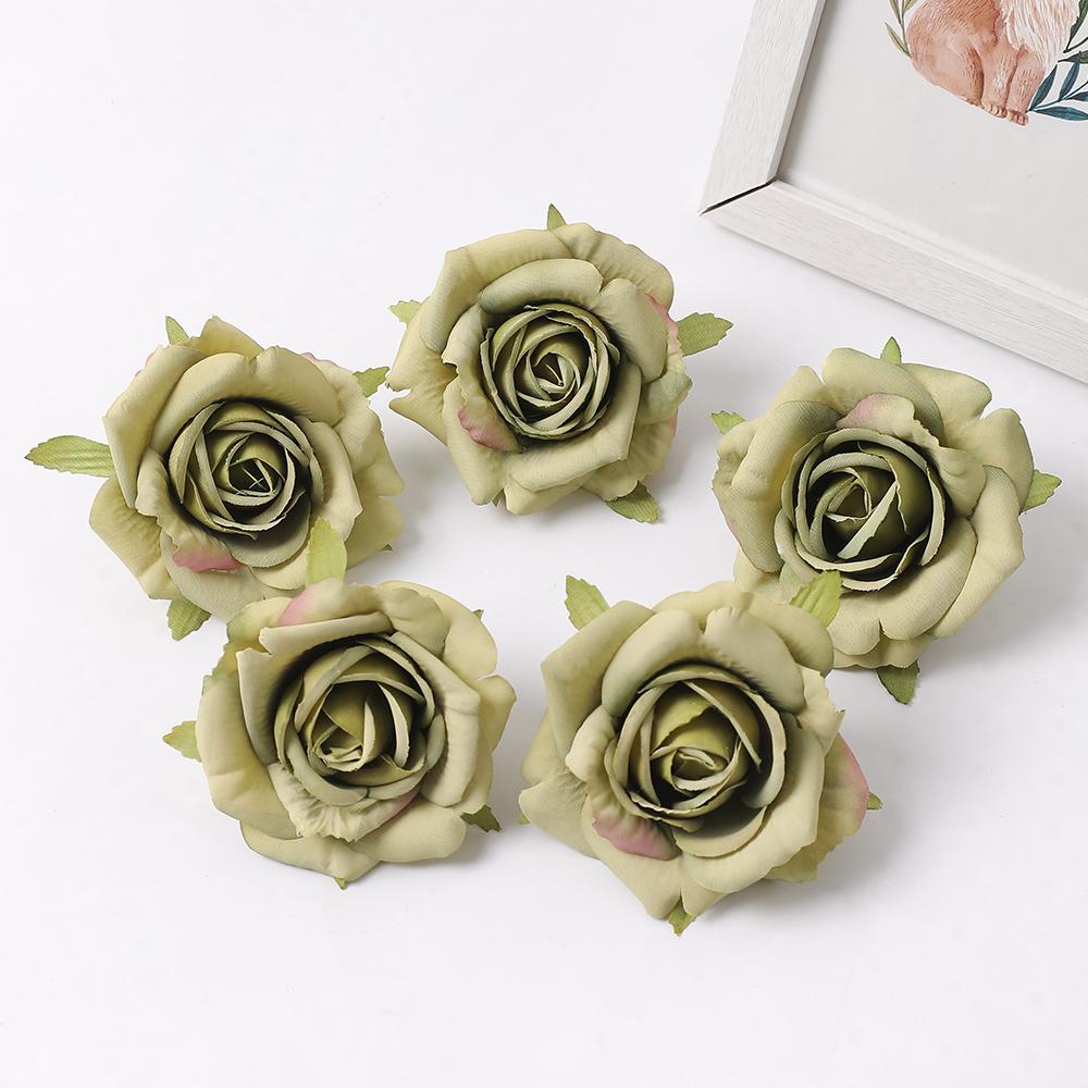 5/10Pcs Rose Artificial Flower Silk Fake Flowers Home Decor Garden Wedding Party Decoration DIY Craft Garland Gift Accessories