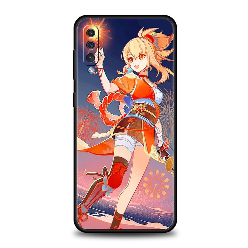 Pouzdro na telefon Samsung Galaxy A52 A14 A50 A70 A10S A30 A40 A20S A20E A02S A12 A22 A72 A32 5G A04s Genshin Impact silikonový kryt