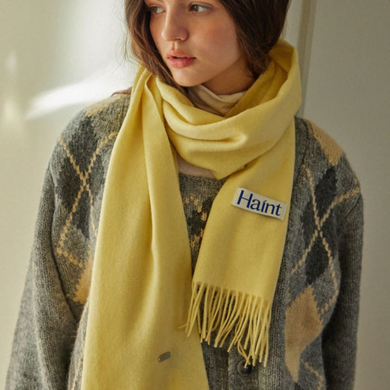 

HAINT WINTER PREMIUM WOOL MUFFLER_10colors_YELLOW single type