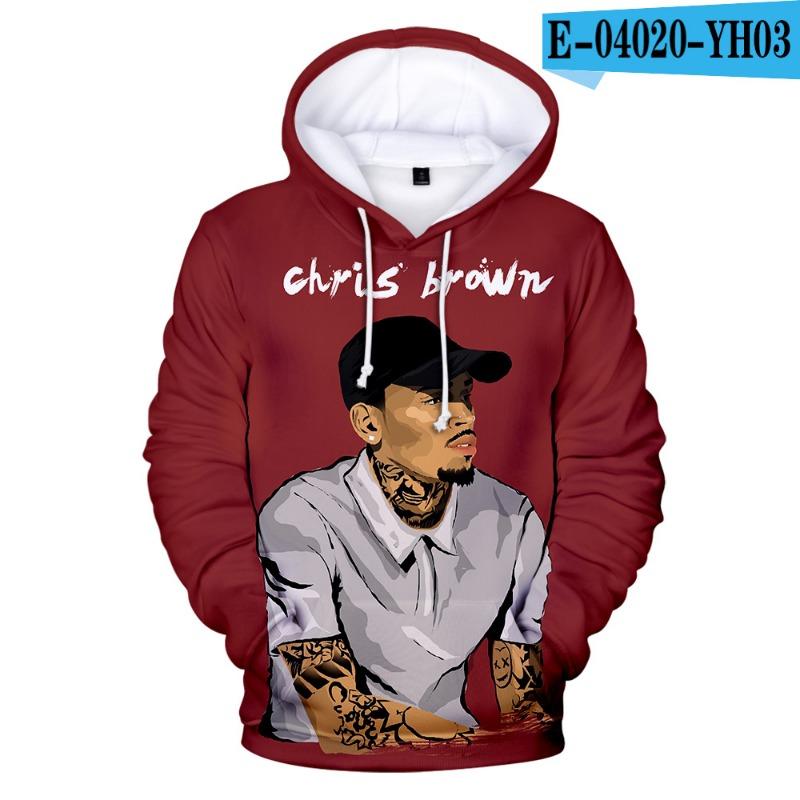 New Rapper Chris Brown Hoodies 3D Print Sweatshirt Personality Popular Men Women Casual Autumn Winter Heart Break Design Hoodies