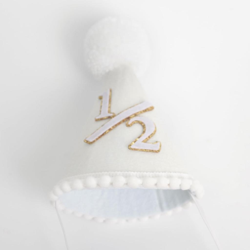 Boho 1/2 Birthday Hat For Babies, Handmade Boho Style Half A Year Old Birthday Crown, Neutral Color, Unisex