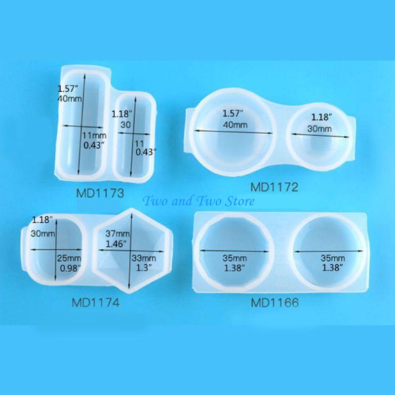HX6F Geometry Epoxy Resin Casting Mold with Orgonite Sticker for DIY Crystals Stone Necklace Pendant Jewelry Making Craft