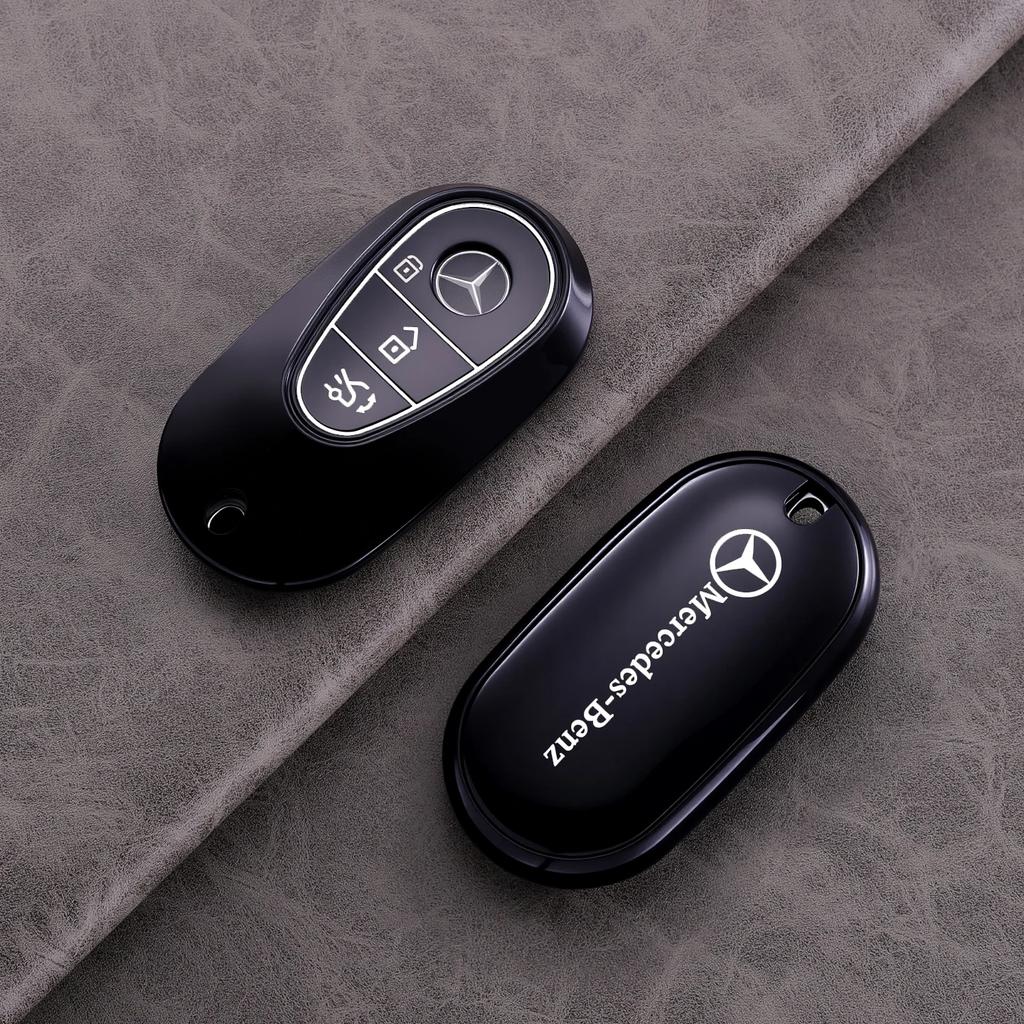 Suede Leather Car Key Case For Mercedes Benz E Class W213 W205 E200 E260 E300 E320 AMG CLA 2018 2019 2020 Remote Fob Shell Case PJ1
