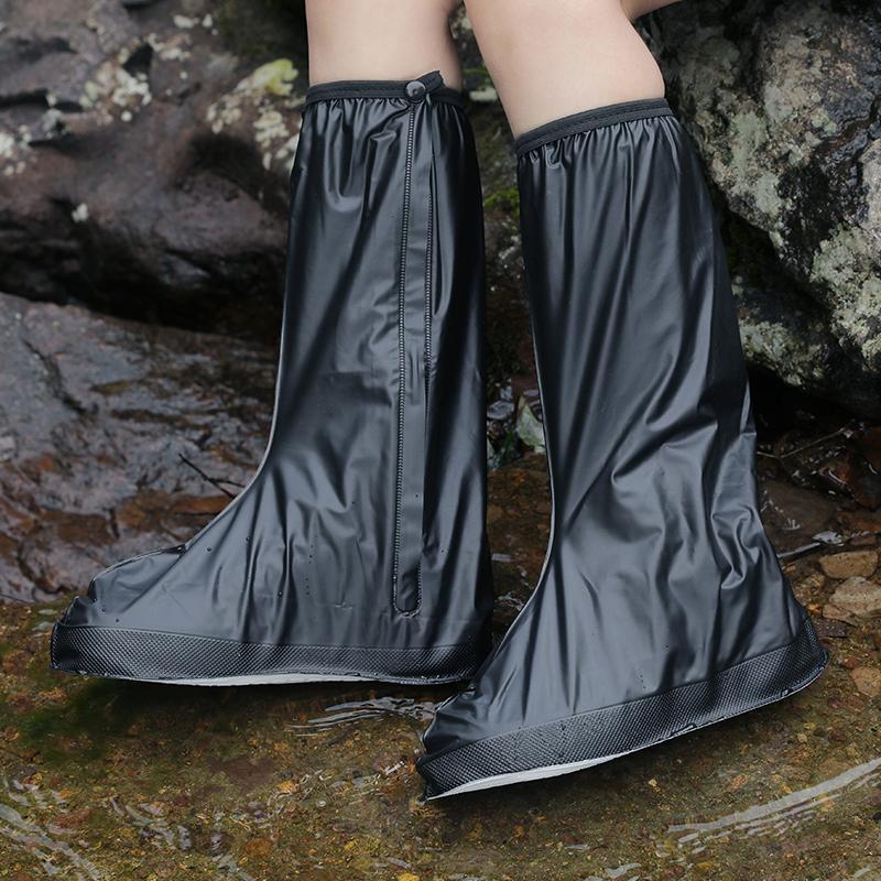 Waterproof Thi High-Tube Rain Boot Covers Anti-Slip Outdoor Men's Women's Large Size Foot Covers Rain Boots for Rainy Days