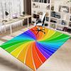 1PC rainbow spiral Extra Large Non Slip Floor carpet, Office, family, bedroom, Studio   Large Area Rug Indoor Rugs, , Vibrant Colors