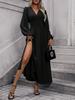 Women's High Slit Lantern Sleeve Dress - Fall/Winter Collection