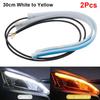 1/2Pcs 30cm DRL LED Strip RGB Turn Signal Durable Auto Headlights