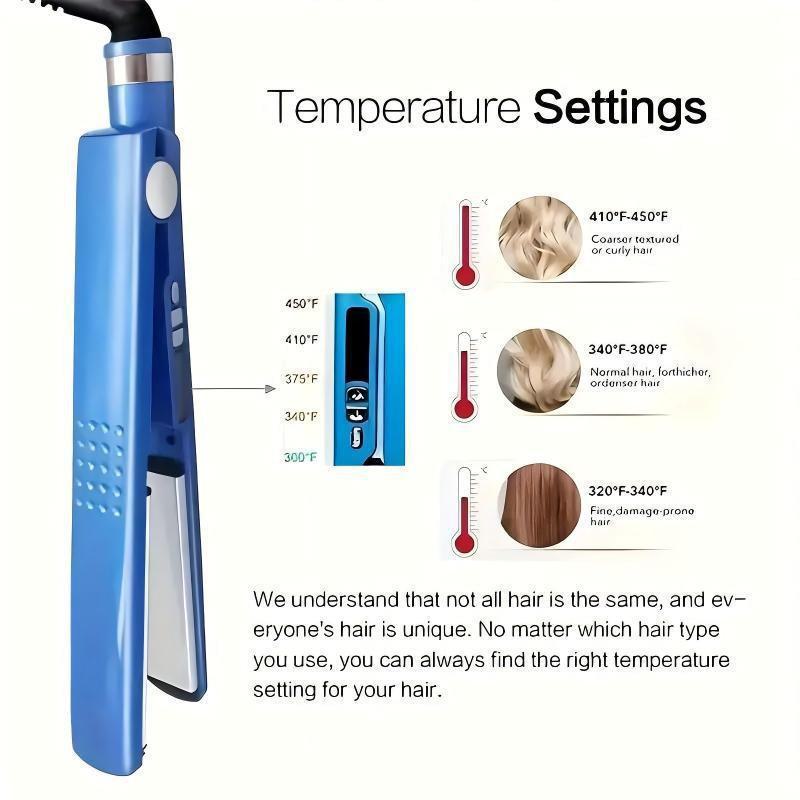 Three-in-One Curling Iron, Hair Straightener, Spiral Curler, and Comb Electric Hair Styling Set