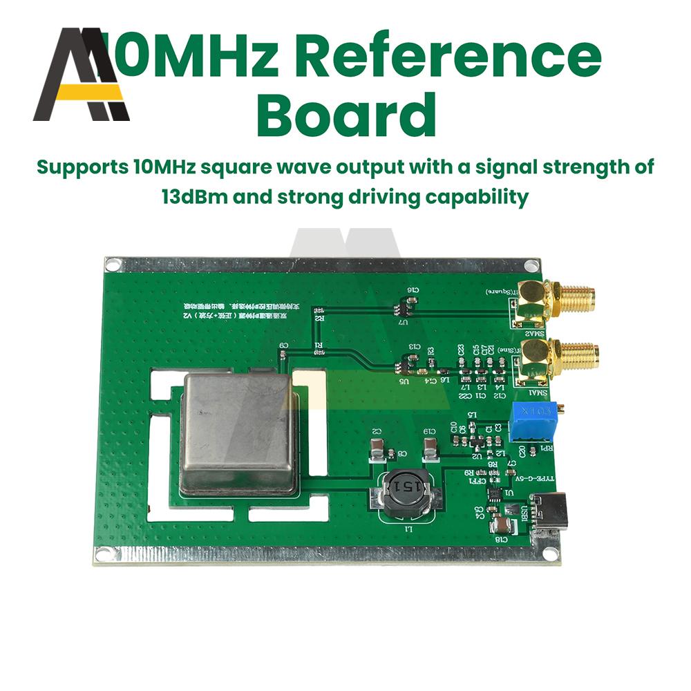 10MHz Sinewave Output OCXO Board Frequency Standard with Type-C Cable Stable Constant Temperature Crystal Oscillator